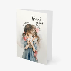 Carnation Girl 3-Thank you Card's product review thumbnail image