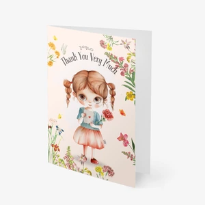 Carnation Girl 2-Thank you Card's product review thumbnail image