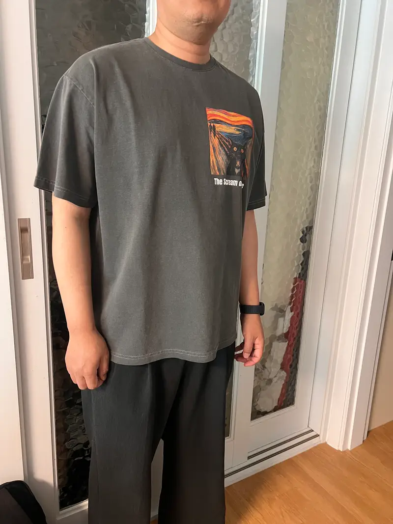 ピグメントTシャツ XL / L 購入 제작 후기 半袖の基本色もとてもきれいですねプリントよく出て好きです- 마플 리얼 후기
