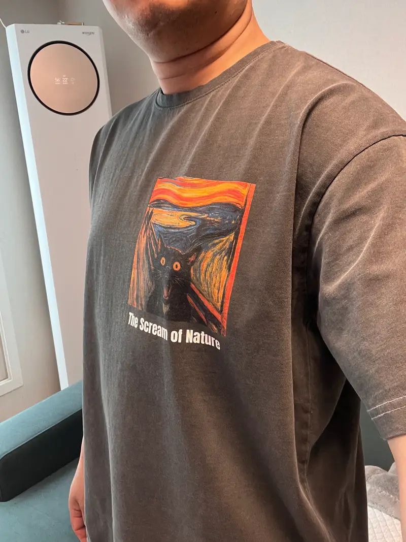 ピグメントTシャツ XL / L 購入 제작 후기 半袖の基本色もとてもきれいですねプリントよく出て好きです- 마플 리얼 후기