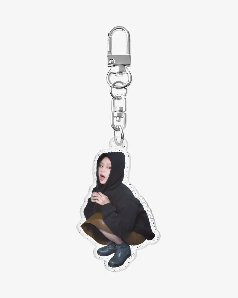 Custom Acrylic Key Ring (Glitter)