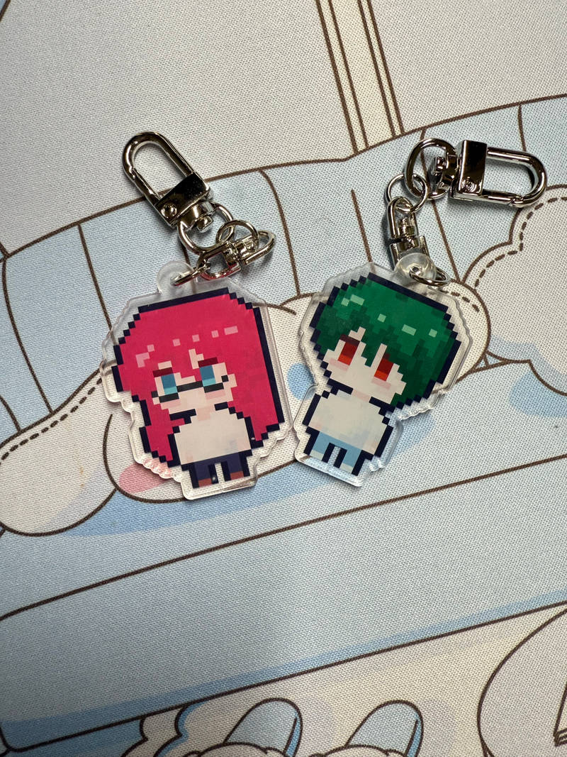 Custom Acrylic Key Ring (Clear) Purchased 14.57 x 20.87 inch 제작 후기 The colors are pretty and it came out neatly!!- 마플 리얼 후기