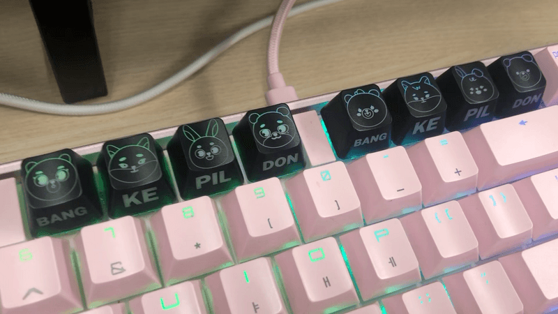 LED Point Keycap (R4) Purchased 0.7 x 0.4 inch 제작 후기 It's so pretty because it's printed like the original keycap, not like it's printed with a copy-pasted feel.- 마플 리얼 후기
