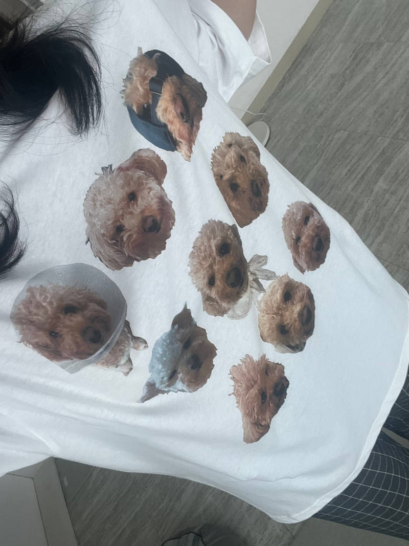 프린트스타 17수 라운드 티셔츠(남녀공용) 2XL / XL 구매 제작 후기 너무너무귀여워요 짱!!!!😽😽🫶- 마플 리얼 후기