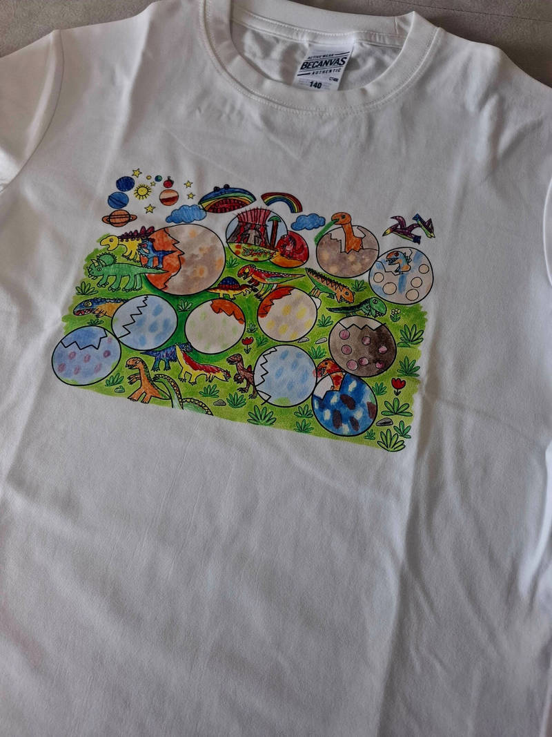 Cotton Touch Functional Oversized Kids T-shirt Purchased 140 제작 후기 The quality of the clothes is really good, and the print turned out really well.- 마플 리얼 후기